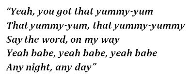 yummy lyrics|yummy lyrics meaning.